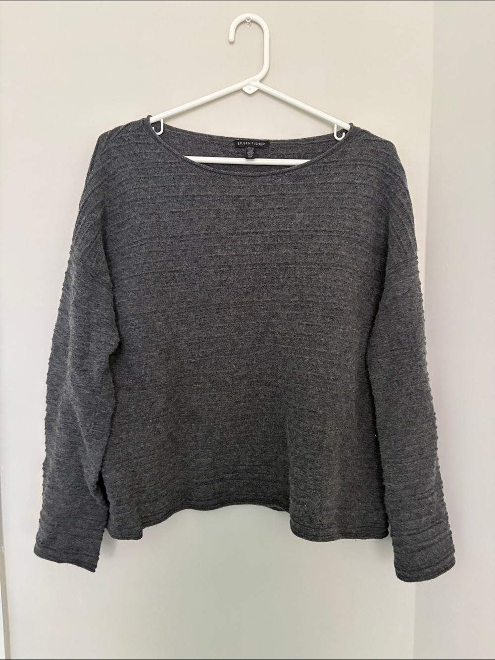 Eileen Fisher Wool Blend Ribbed Sweater Size Small